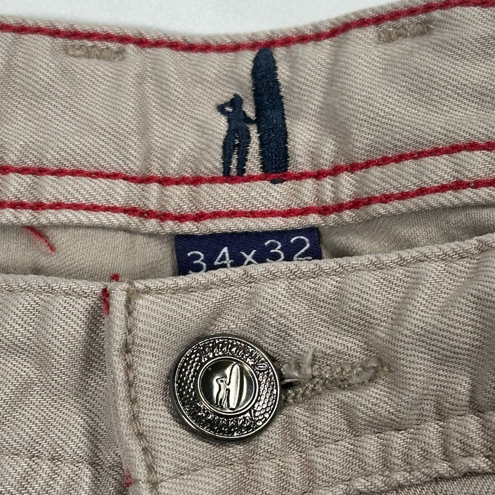 johnnie-O Light Khaki Size 34x32 Straight Chino Pants Jeans - Picture 2 of 6